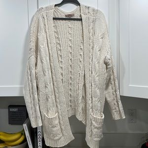 Cream Chenille Cardigan